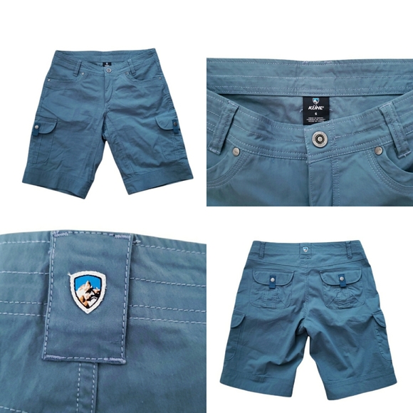 Kuhl Pants - Women's Kuhl Splash Everglade 11" Cargo Shorts Blue SZ 6 Multiple pockets SZ 6